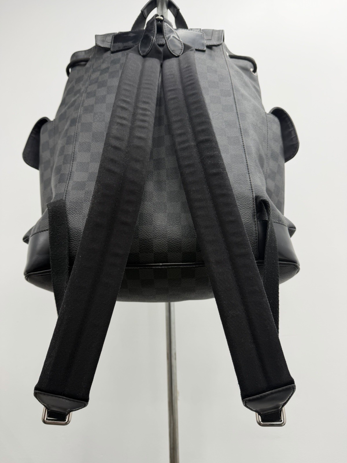 Louis Vuitton Christopher MM Black Damier Graphite Canvas Backpack