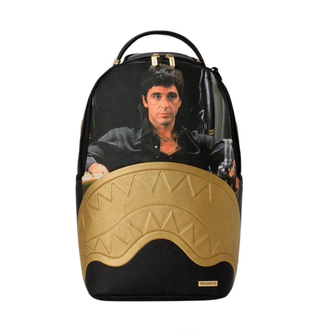 Sprayground Scarface “My Place” Black Gold Backpack NEW AUTHENTIC