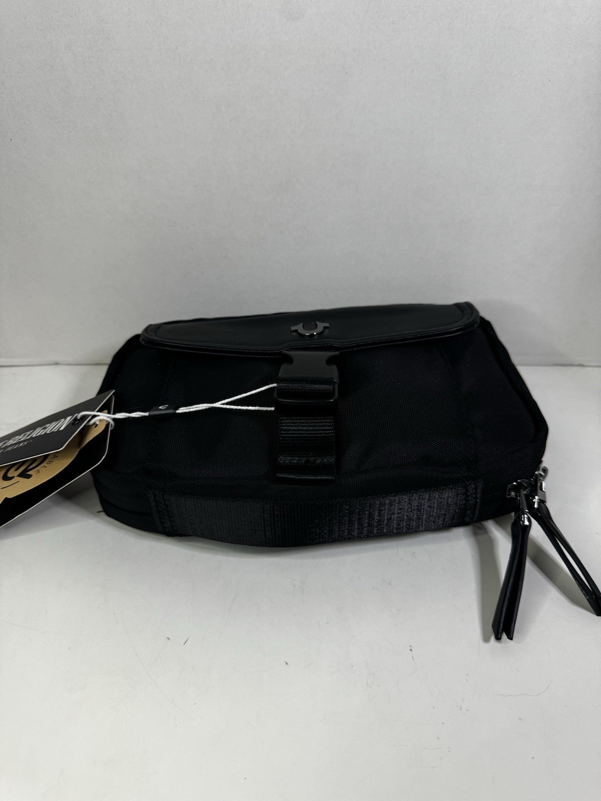 True Religion Tech Kit Small Travel Cable Toiletry Bag Black NWT NEW RARE