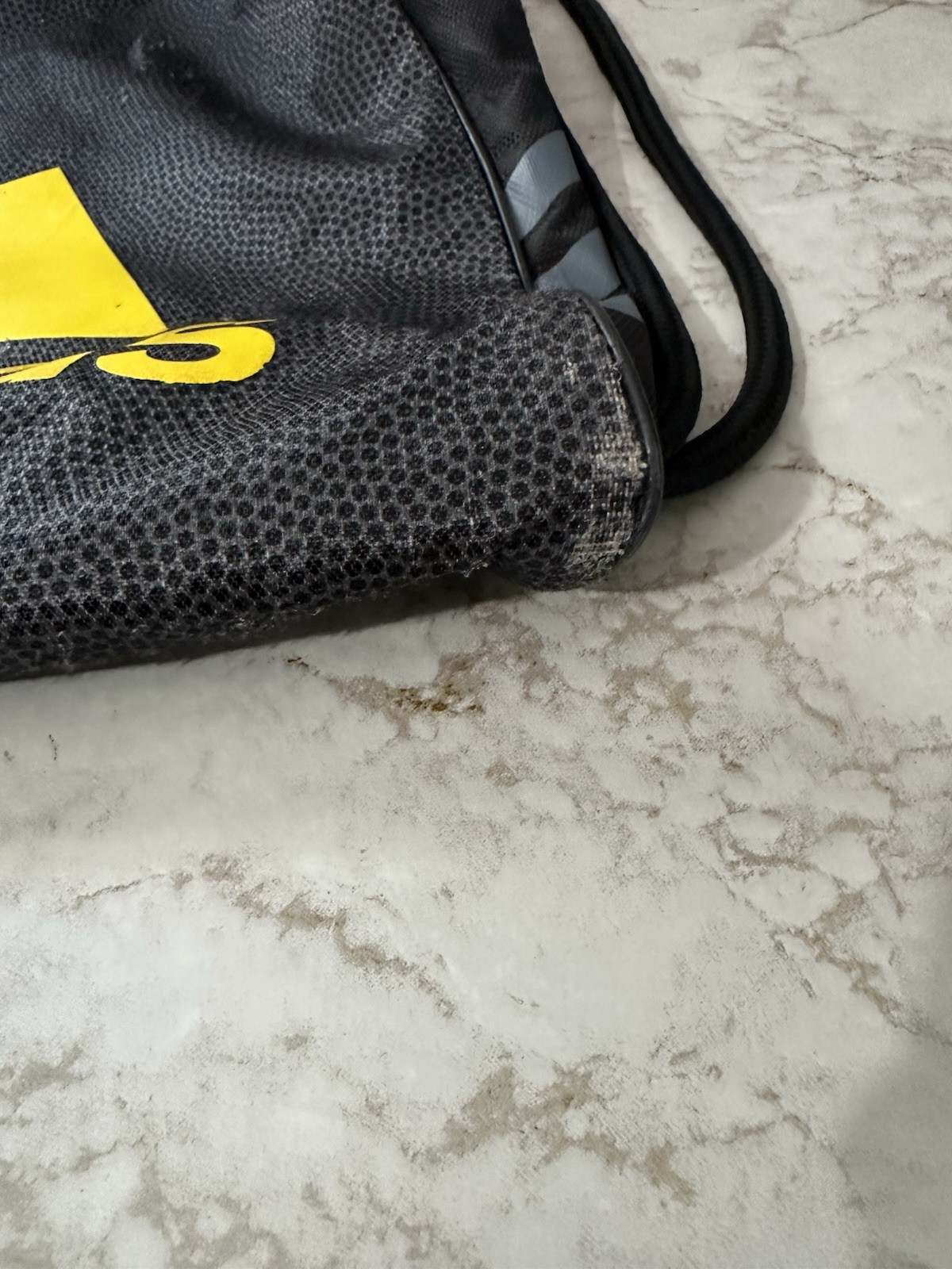 Adidas Black And Yellow Drawstring Backpack