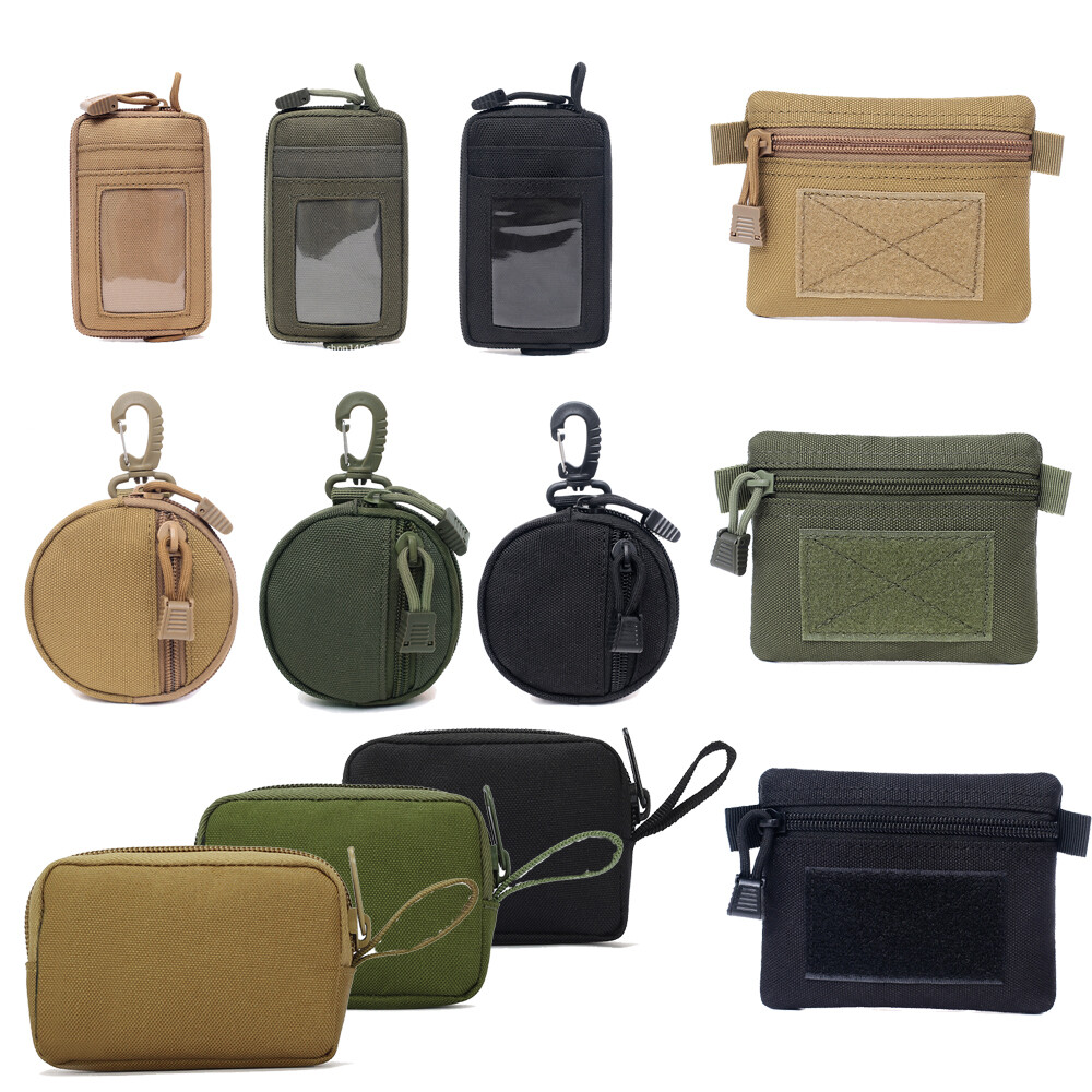 Tactical Molle Pouch EDC Card Bag Wallet Key Holder Money Case Pack Earphone Bag
