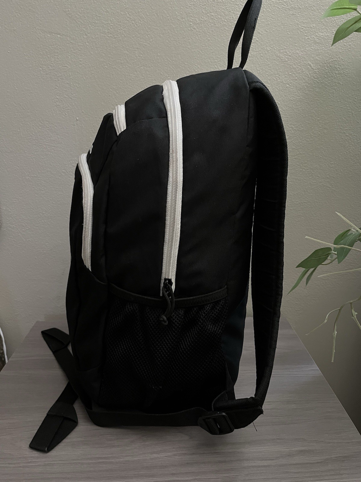 Adidas Black White 3-Stripes Backpack Bookbag School Laptop Travel Bag