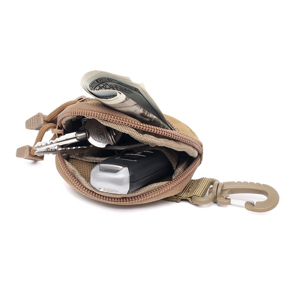 Tactical Wallet Key Pouch Military EDC Mini Coin Purses Zipper Small Waist Bag