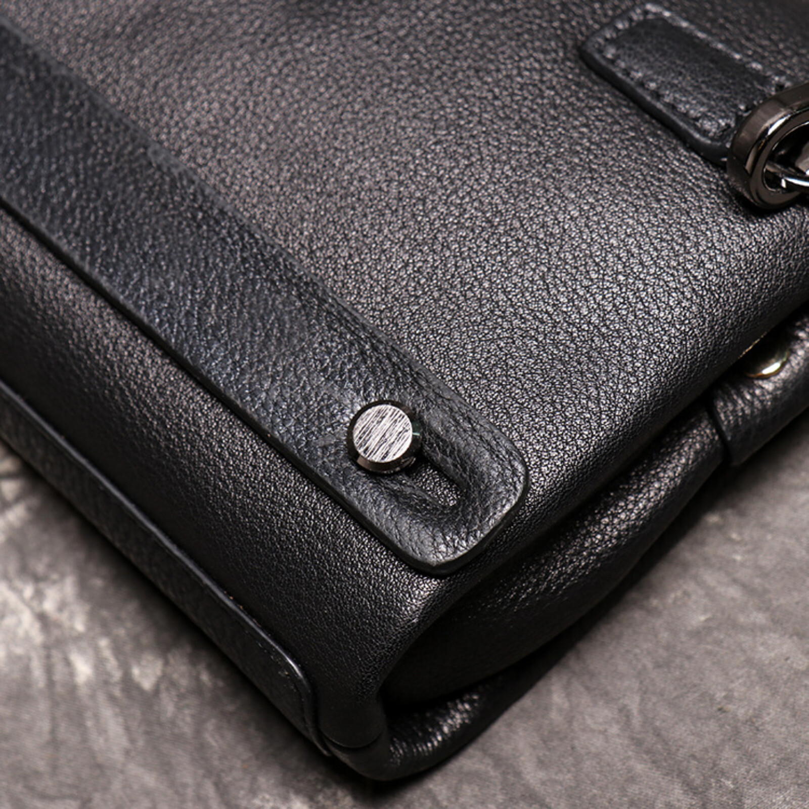 Mens Black Leather Wristlet Genuine Leather Clutch Bag Card Organizer