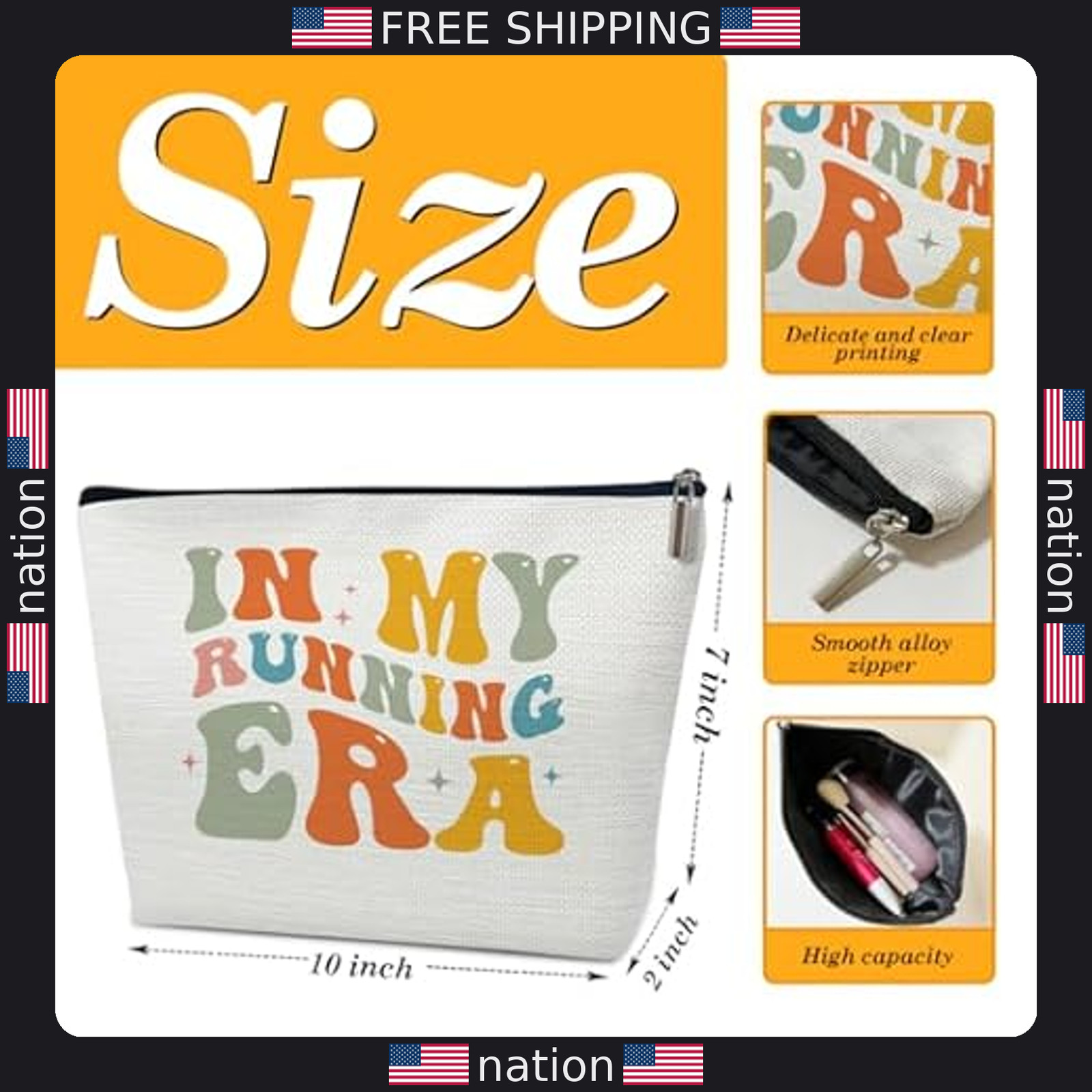 Running Era Makeup Bag – Perfect Gift for Female Runners & Marathon Lovers