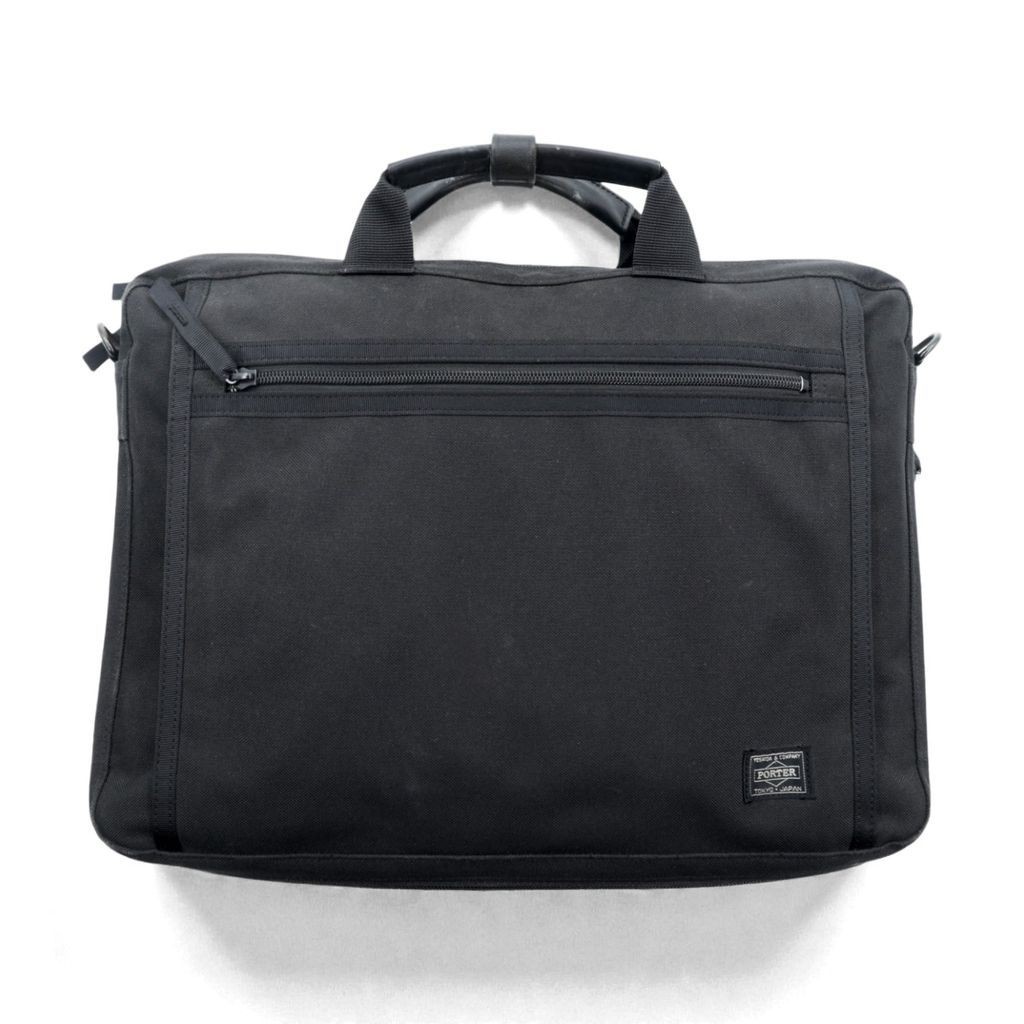 Porter Clip 2Way Briefcase Shoulder Bag Black Canvas Nylon Made in Japan
