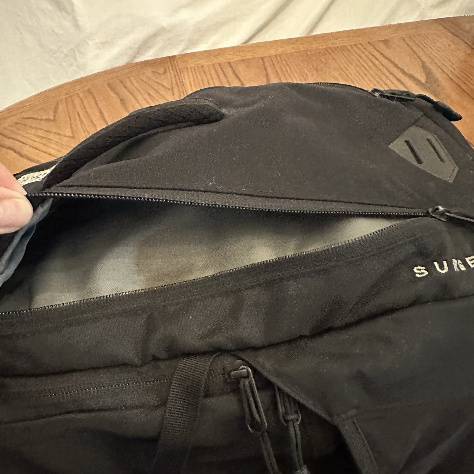The North Face Surge Backpack Black FlexVent Laptop Travel School Bag Clamshell
