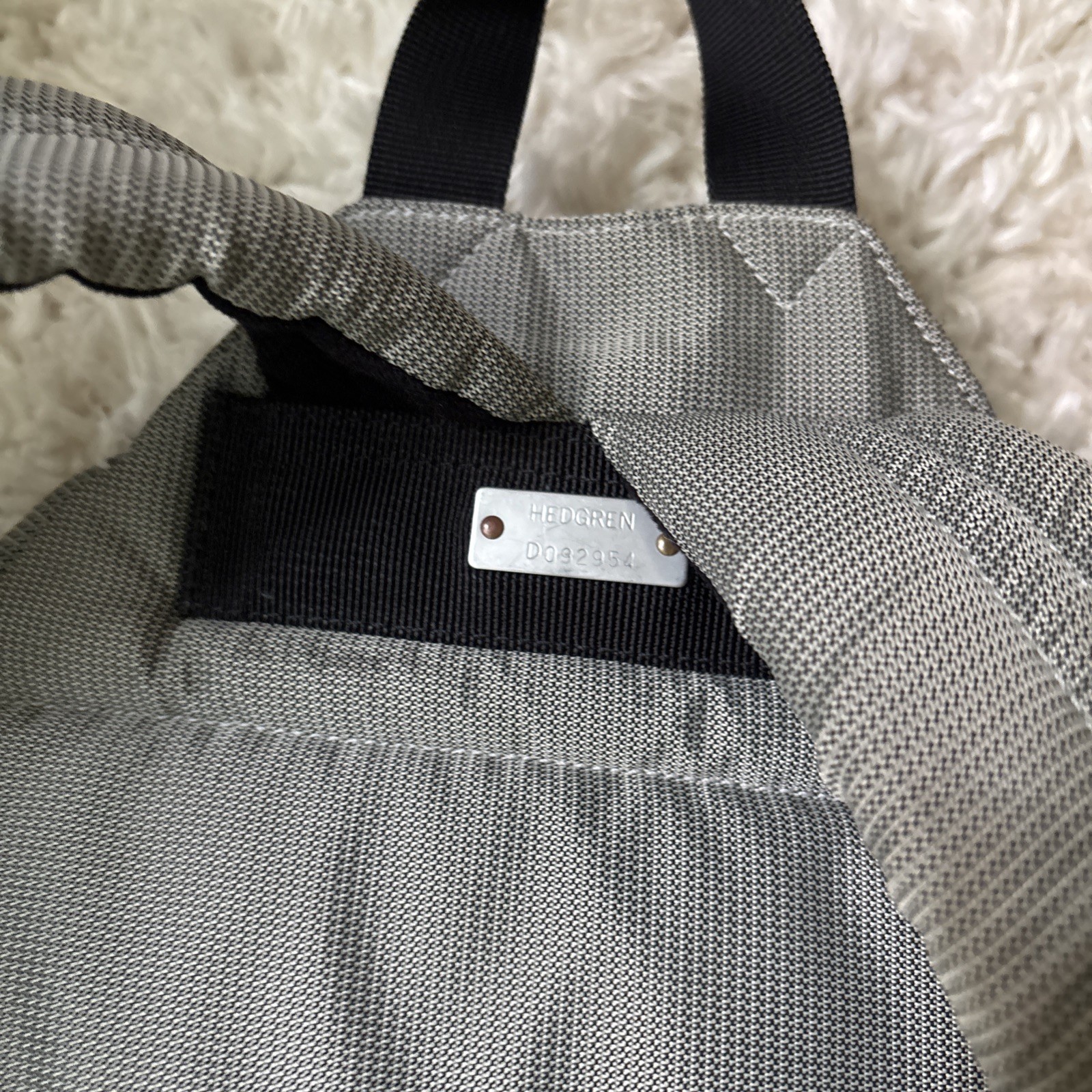 Hedgren Backpack Urban Gear Bag Gray Black 90s Y2K Streetwear Techwear Laptop