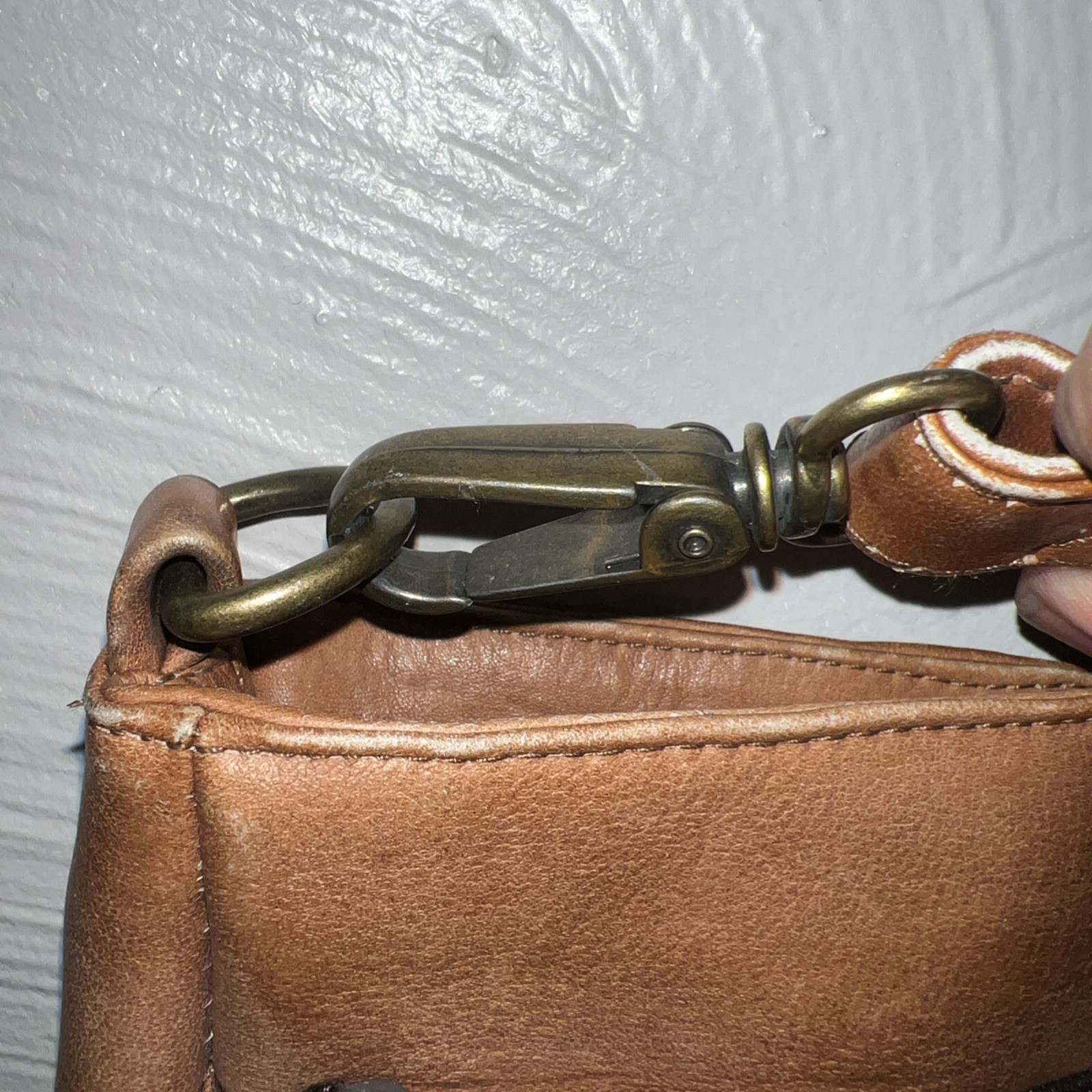 LATICO Caramel Leather Brief Case Zip Business Bag Unisex Crossbody and Handles