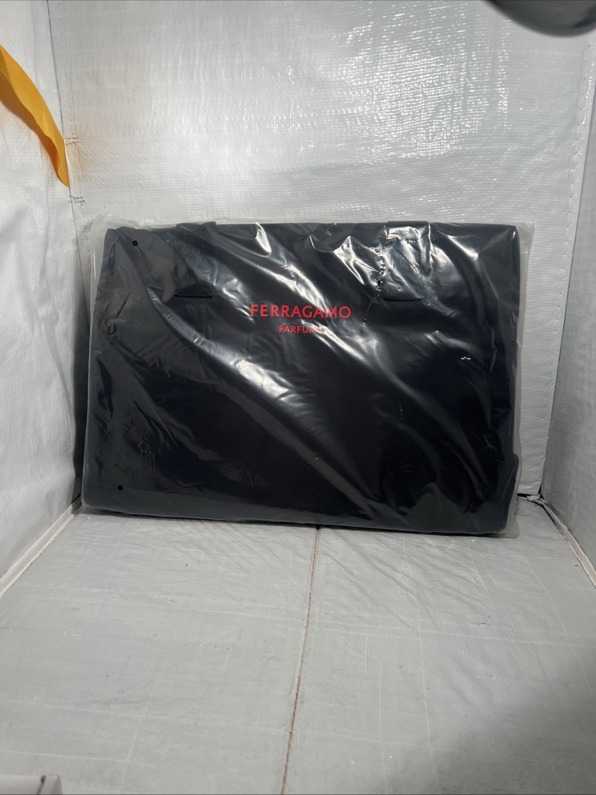 Salvatore Ferragamo Men’s Sport Bag Fragrance Black Nylon Duffel (Brand New)
