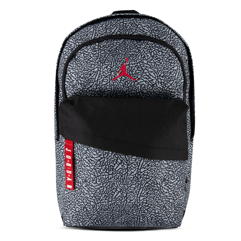 New – Nike Air Jordan Elephant Print Air Patrol Backpack, Black/Wolf Grey