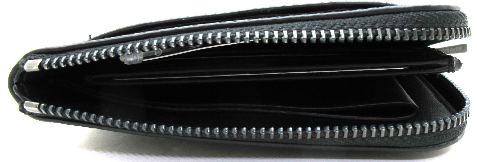 NEW Authentic COACH Crossgrain Leather 3 in 1 LZip Card Wallet Black/Charcoal