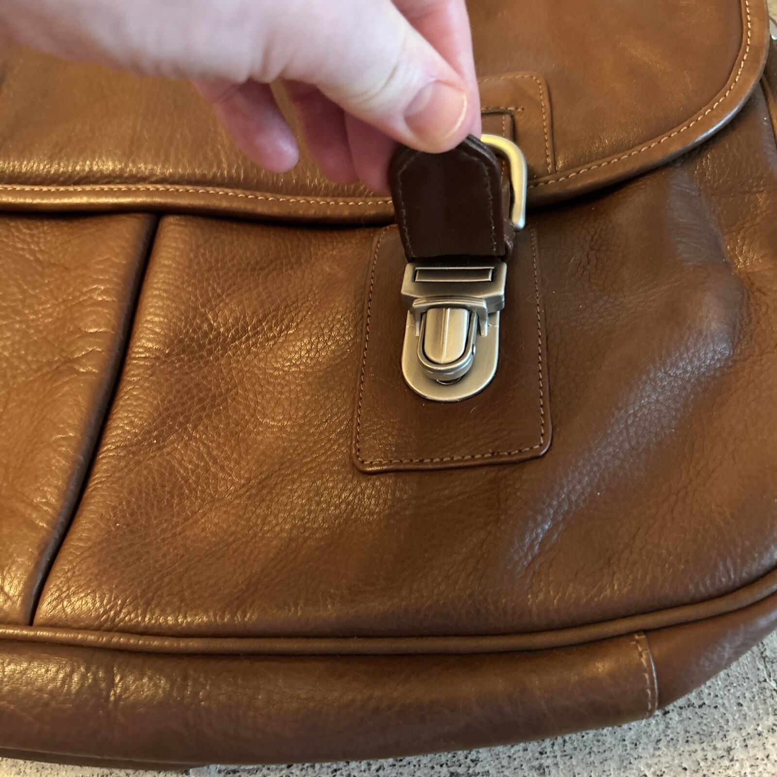 Lodis Cognac Briefcase Messenger Bag – Excellent condition, Luxury Leather