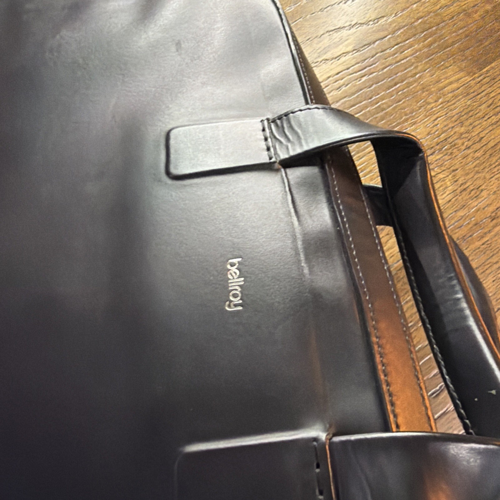 Bellroy Designers Edition Leather Laptop Briefcase Black Work Messenger Bag