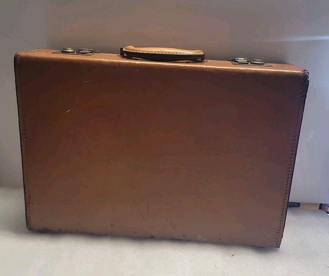 VTG RARE Schel Craft De Buff Briefcase Cowhide