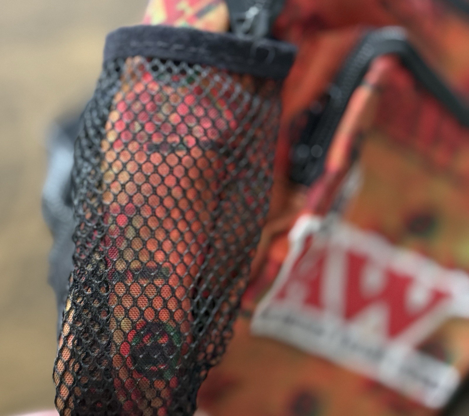RAW Rolling Papers Crossbody Sling Bag Cannabis Zip Mesh Pocket Weed Accessories