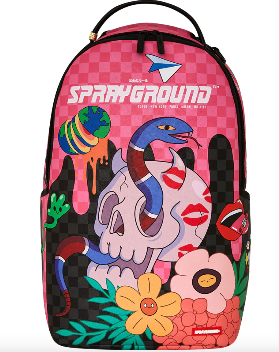 SPRAYGROUND HAPPY HANGRY WTF SKULL DRIP PINK SHARK – LIMITED EDITION BACKPACK