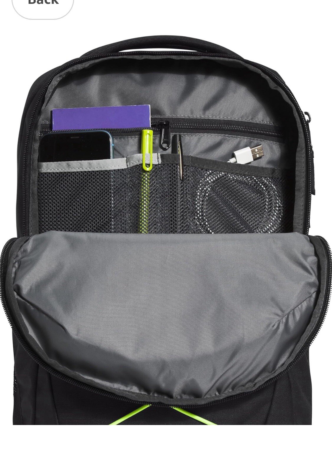 THE NORTH FACE JESTER SCHOOL BACKPACK TNF Black Heather/led Yellow Unisex OS