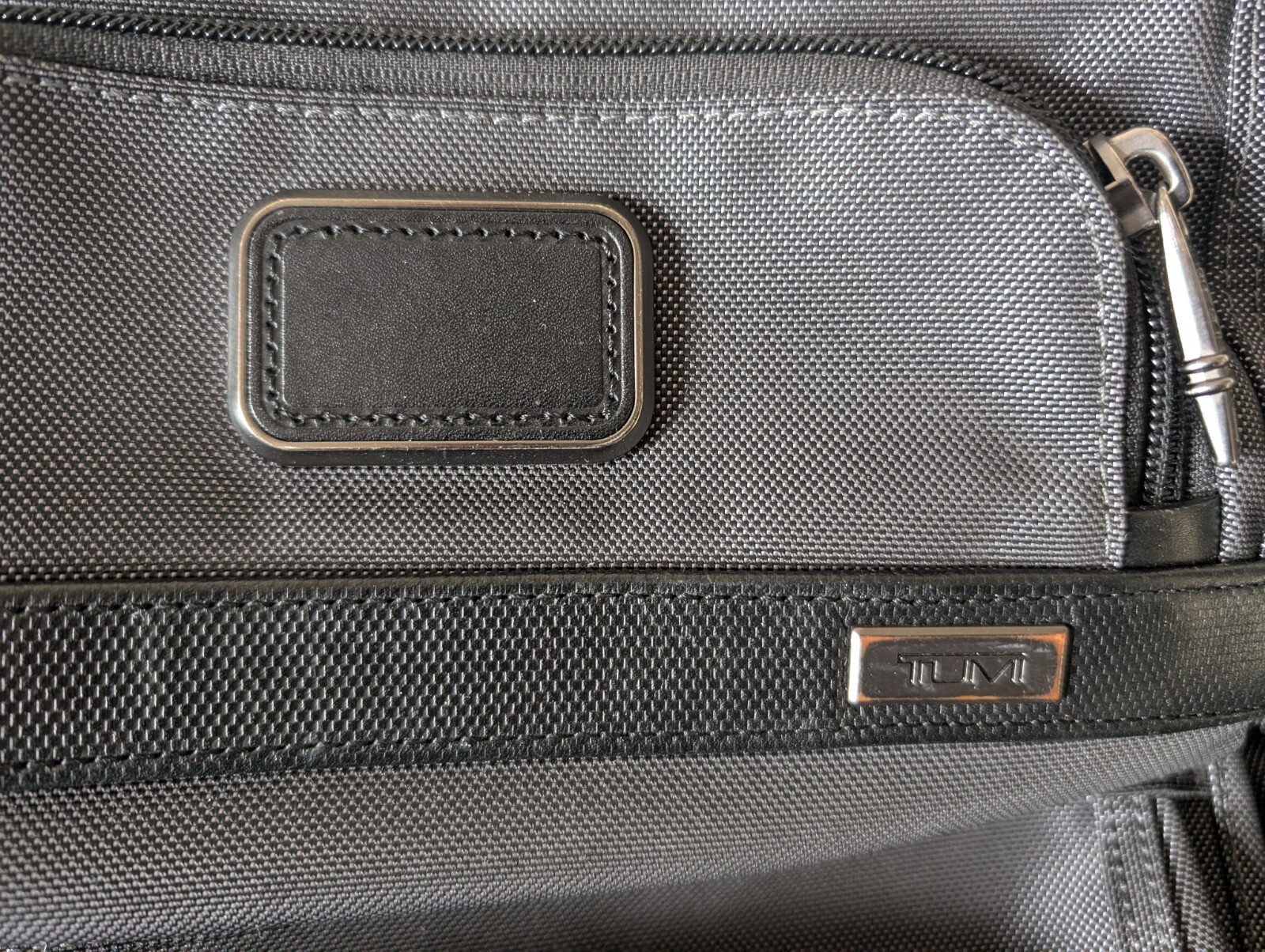 Tumi Alpha Brief Backpack 3 Gray Multi Pocket With Leather Details