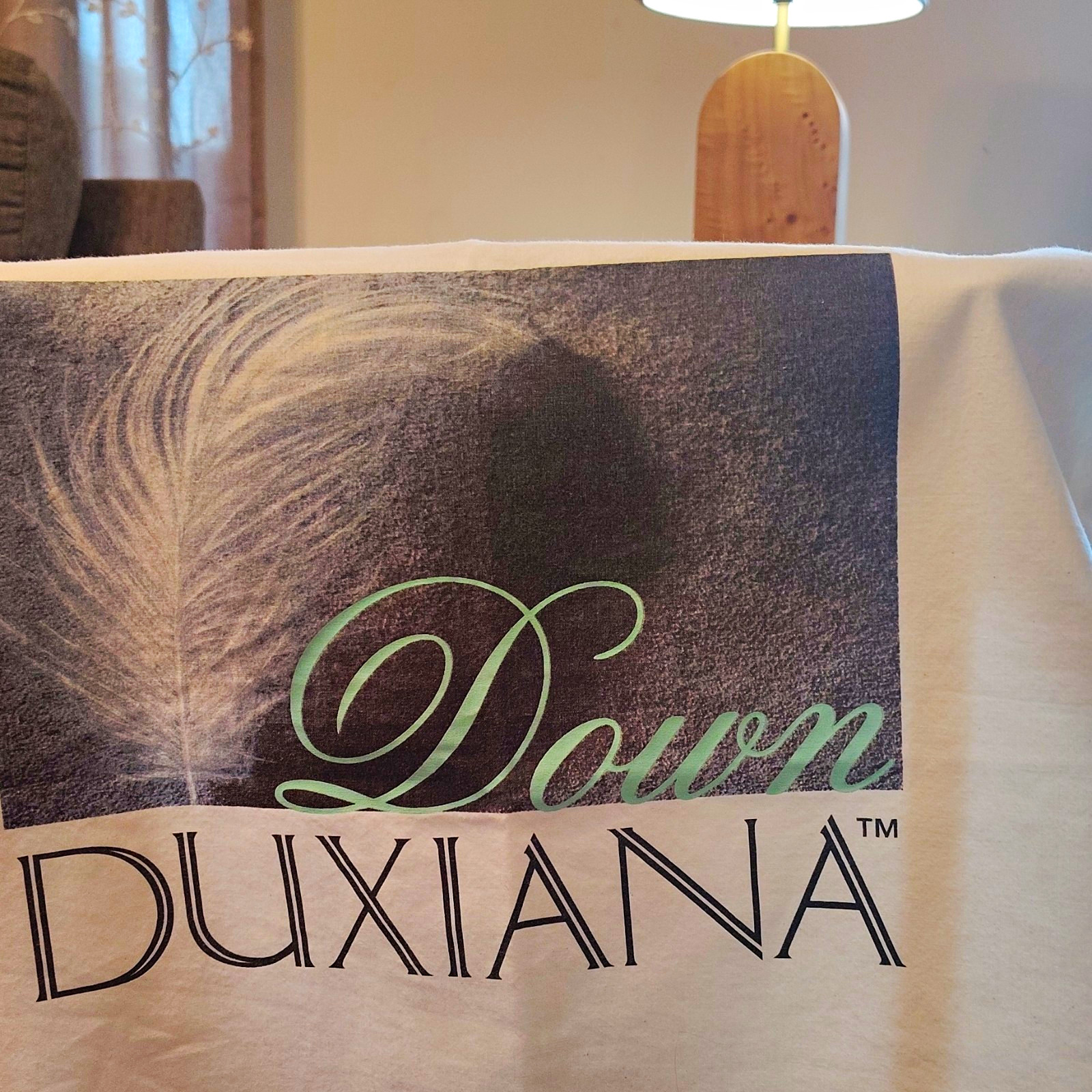 Duxiana White Drawstring Bag Medium Graphic Print Unisex Adults Gray Green