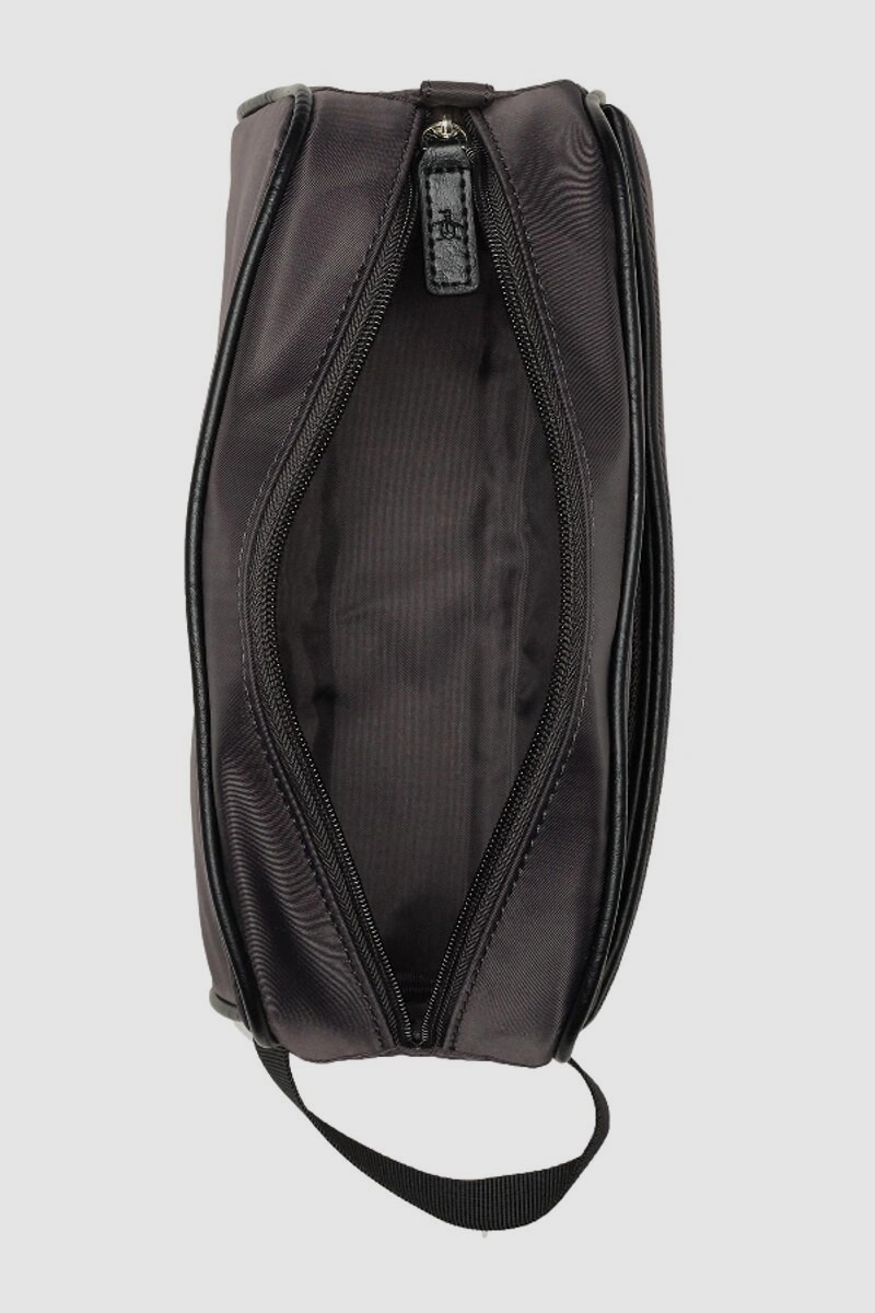 Original Penguin Men’s Gray Fuax-Leather Travel Kit Bag