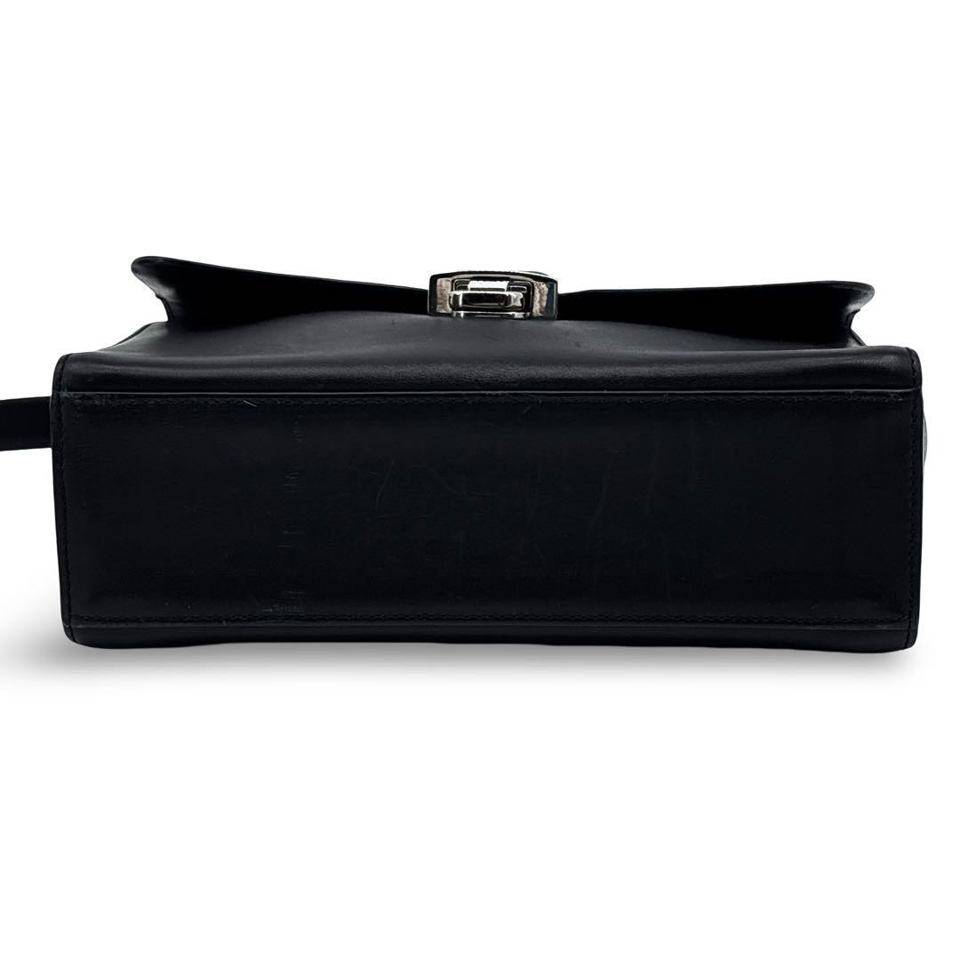 BALLY Designer calf leather Authentic clutch bag with black hardware 17×25cm
