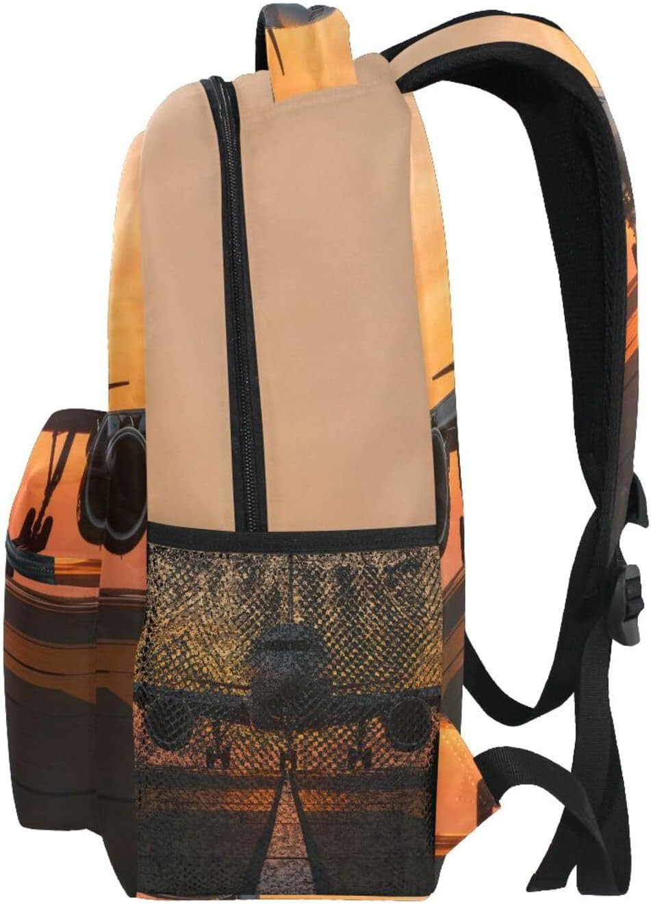 Airplane Sunset Aircraft Backpack 3Rd 4Th 5Th Grade School Bookbags Travel Lapto