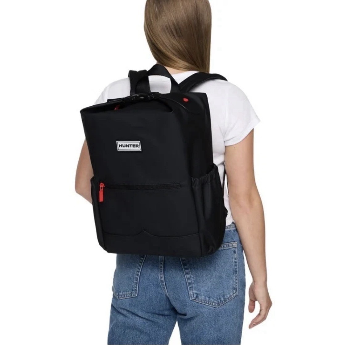 NEW Hunter Waterproof Backpack Black Rolltop Laptop Bag 14″ Minimalist