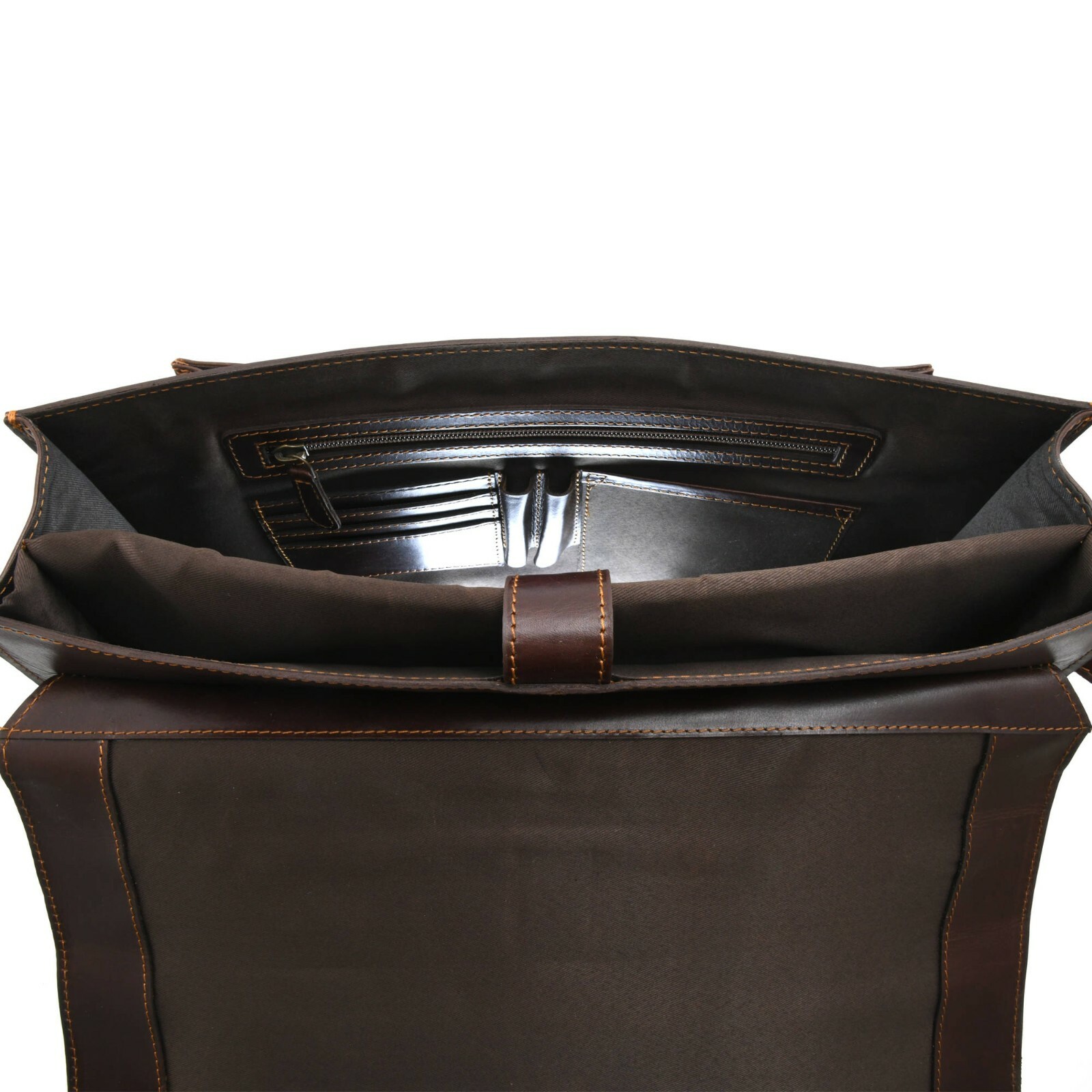Style n Craft 392007 Briefcase Laptop Bag in Full Grain Dark Brown Leather