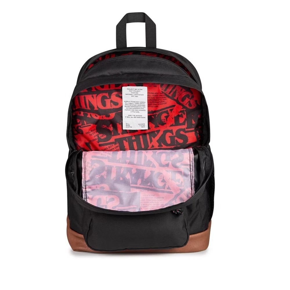 Stranger Things Jansport Mike’s Backpack Made in the Upside Down Black Red XL