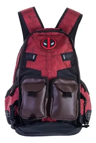 Marvel Comics Deadpool Cosplay Backpack Knapsack Travel Bag Laptop Bag