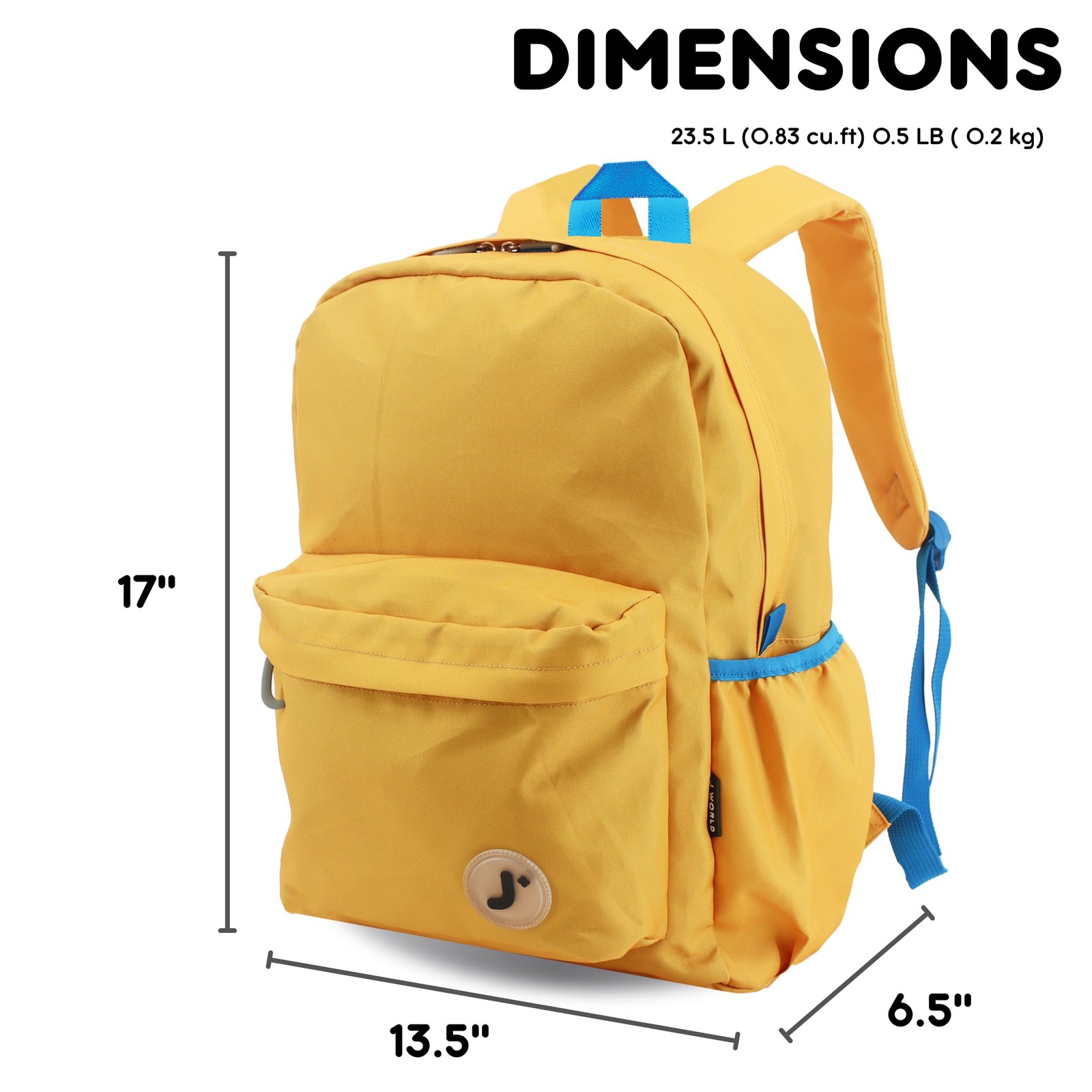 J World Oz Middle School Backpack Laptop Bookbag Boys Girls Kumquat