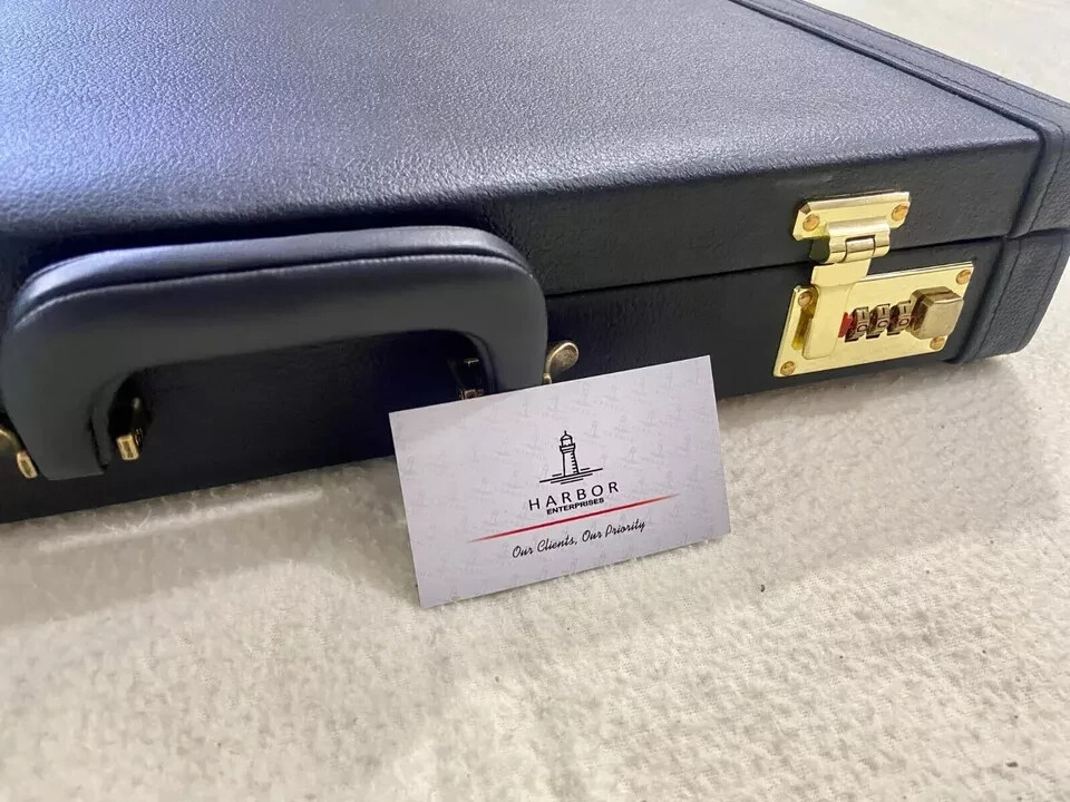 usiness Briefcase for Men-Hard Case Leather, Black, Available in Multiple Sizes