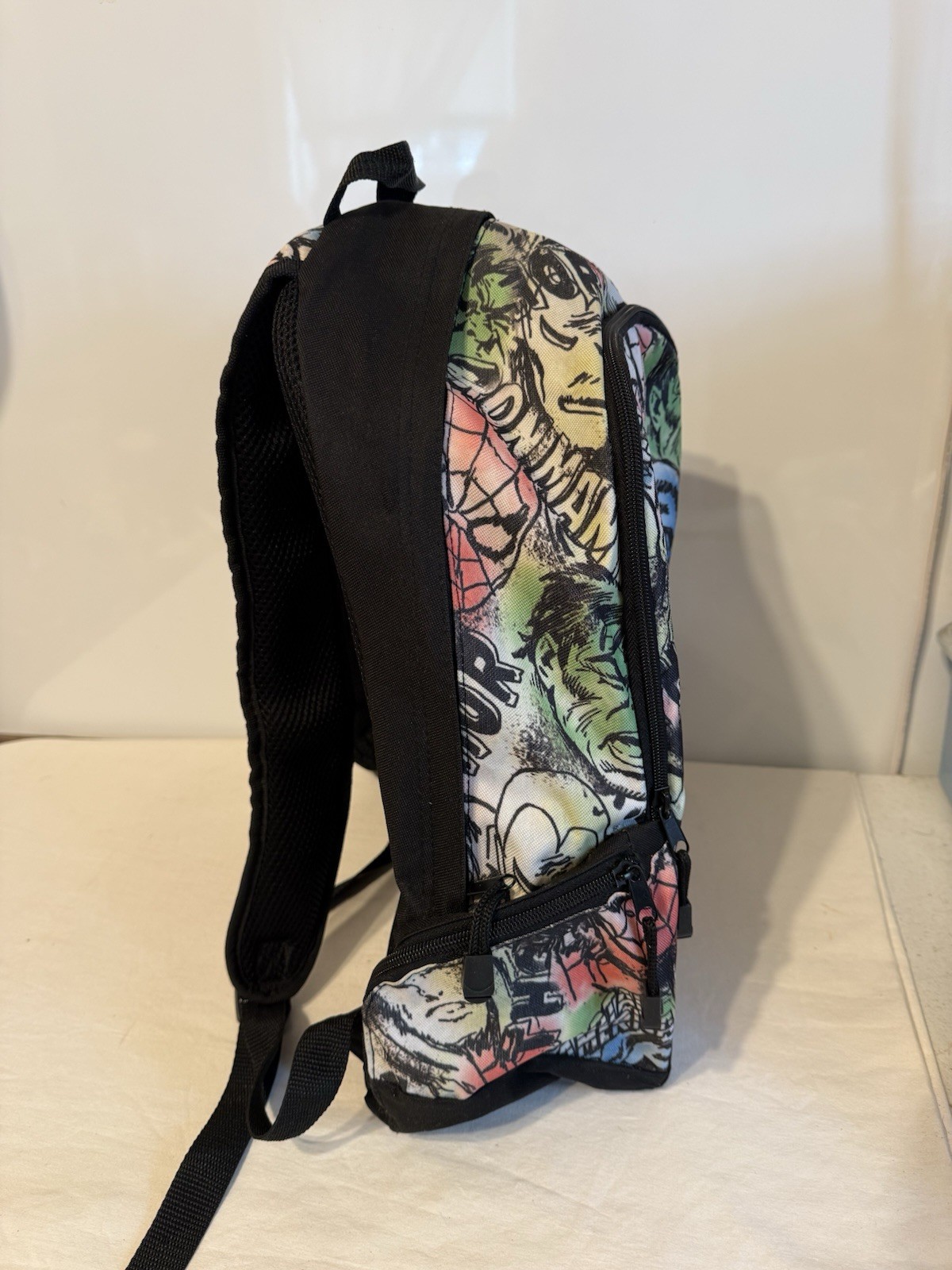 vintage Marvel Comics Backpack School Laptop Bag 2012 Ironman Hulk Spiderman