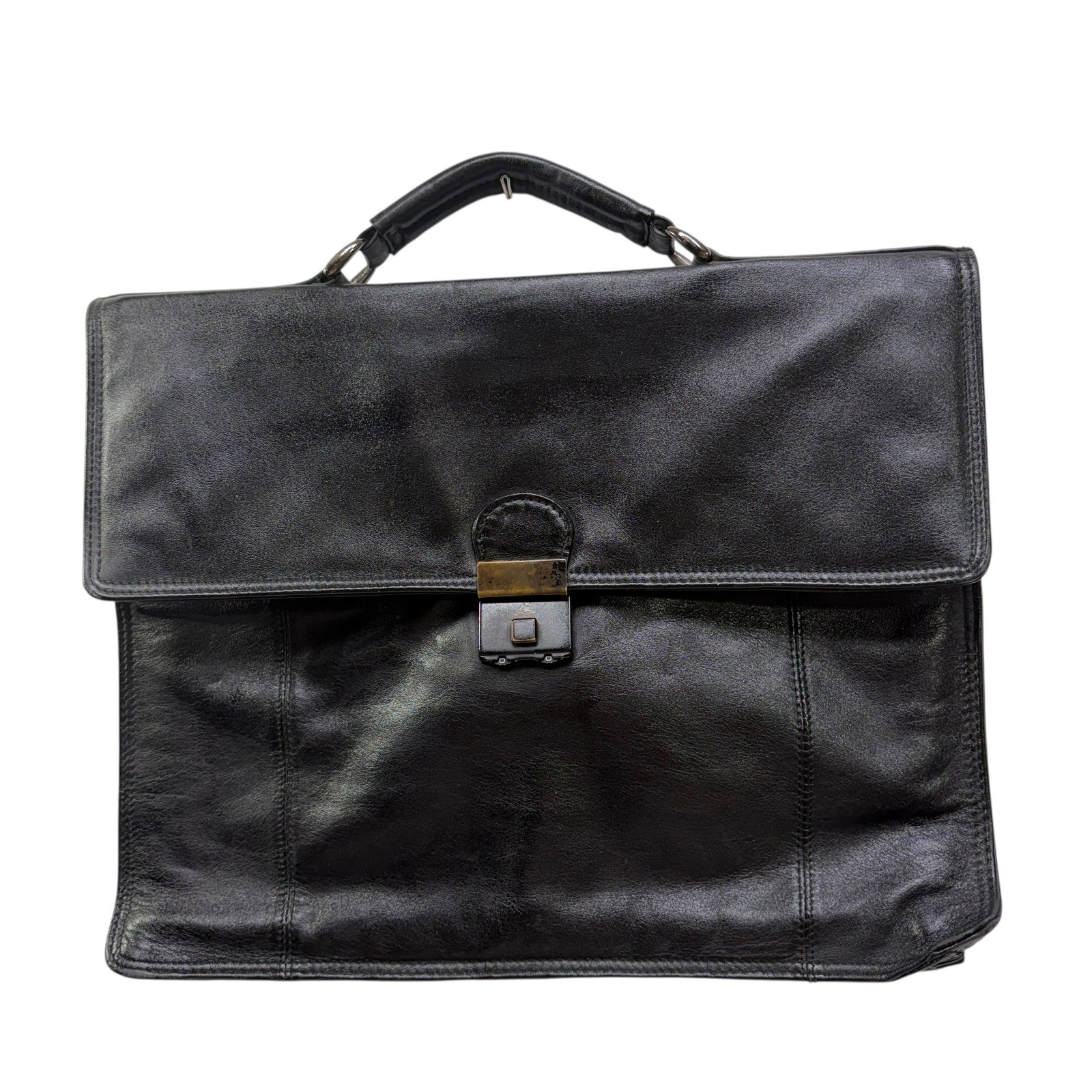 Picard Jet 2001 Vintage West Germany Black Leather Briefcase Professional Bag