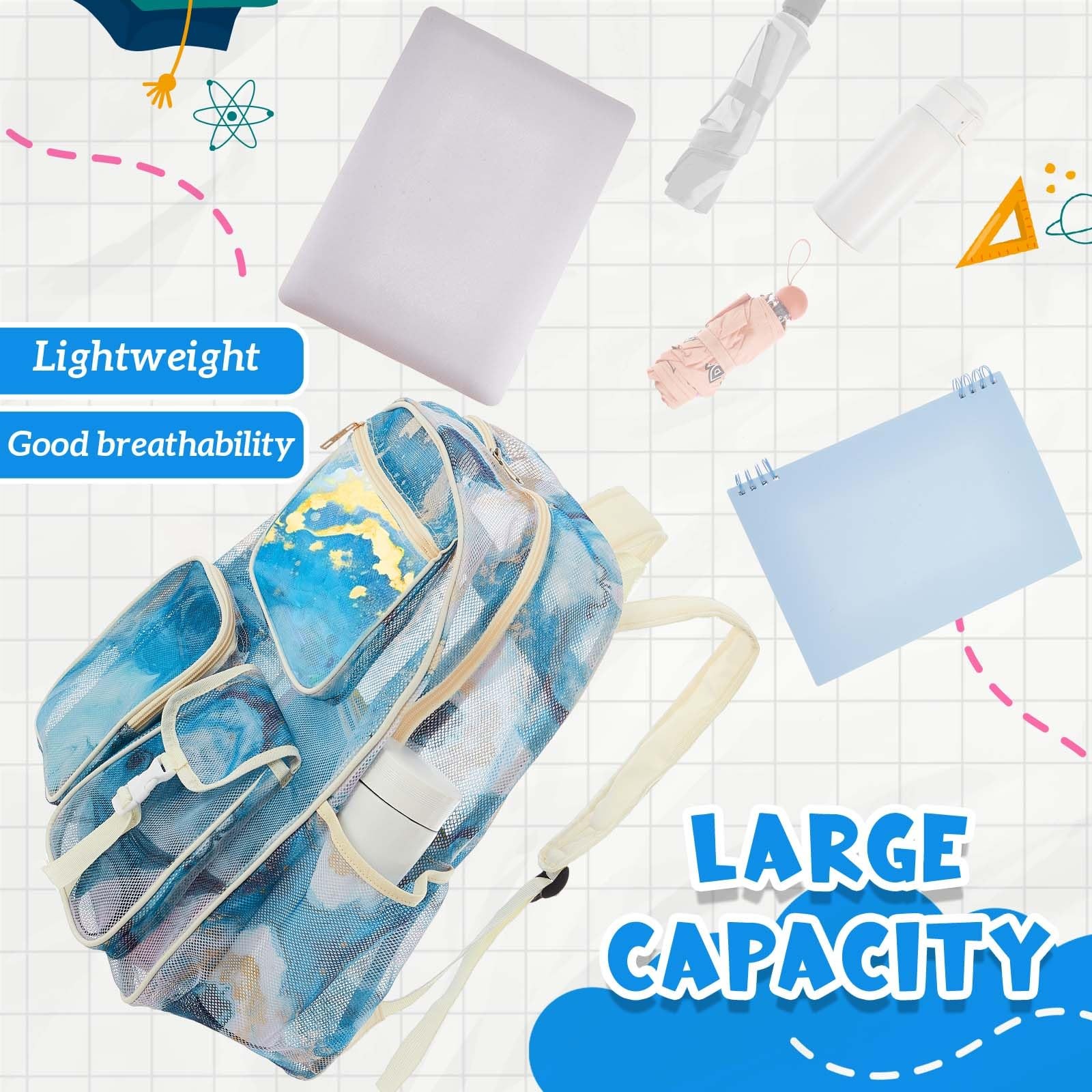 3 Piece Backpack Set with Pockets, Durable Backpack, Lunch Bag, Organizer
