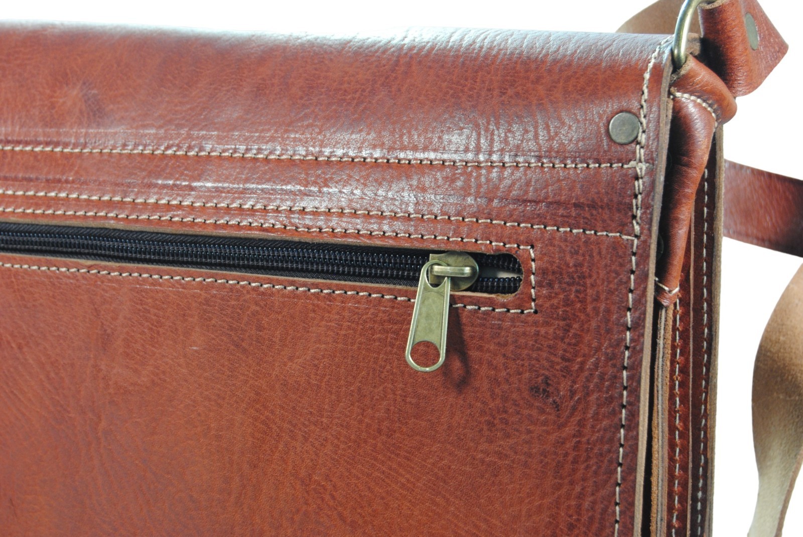 Authentic Moroccan Leather Laptop Bag Made in Morocco by Fair Trade Artisan