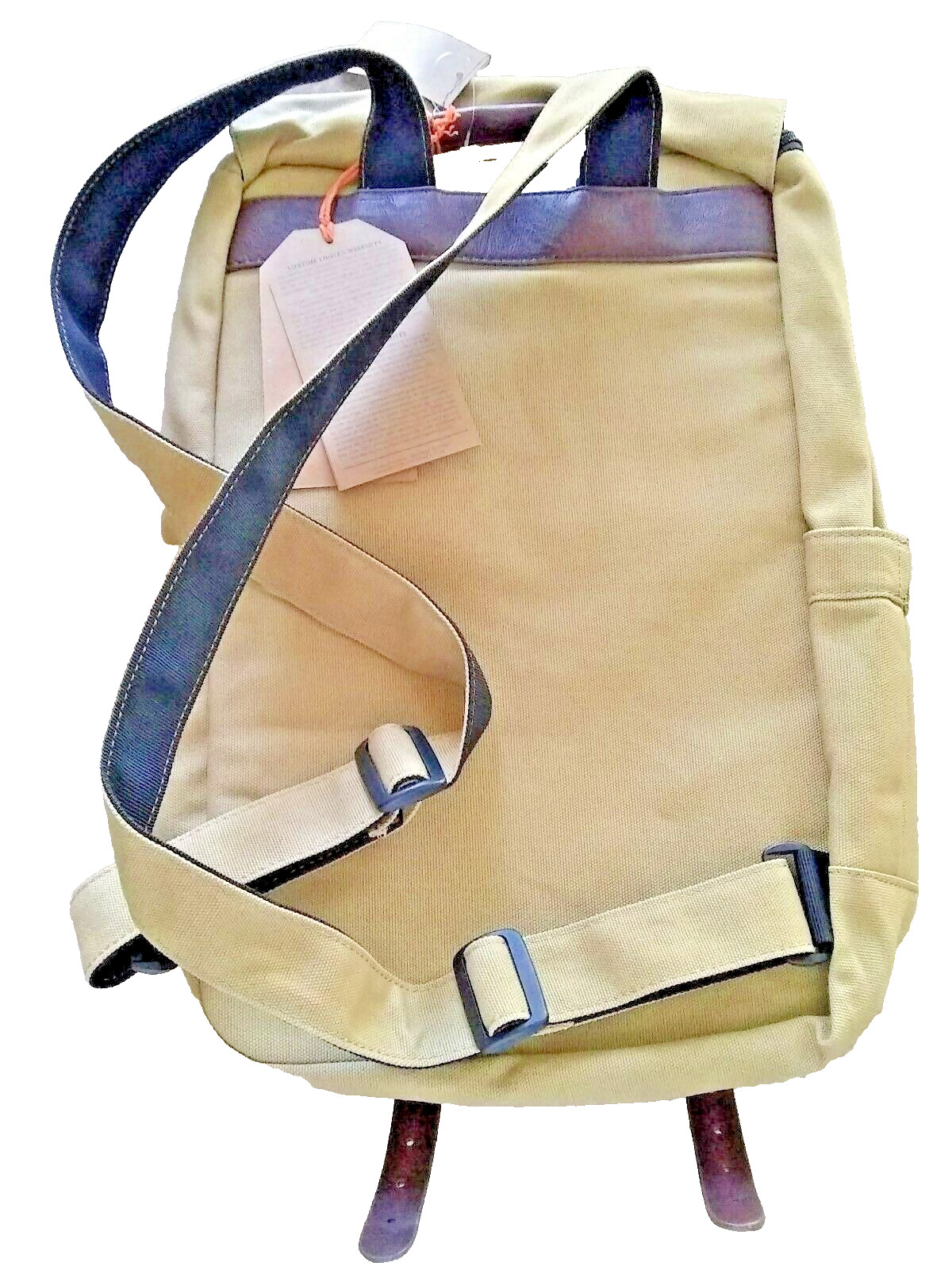 Relaxed Backpack Weatherproof Vintage Washed Cotton Canvas Padded Laptop Sleeve