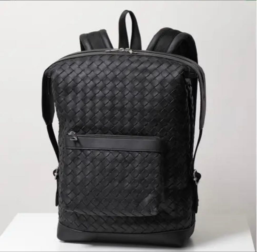 Bottega Veneta Backpack Black 48x29cm Leather Luxury Rare Minimal Style Japan