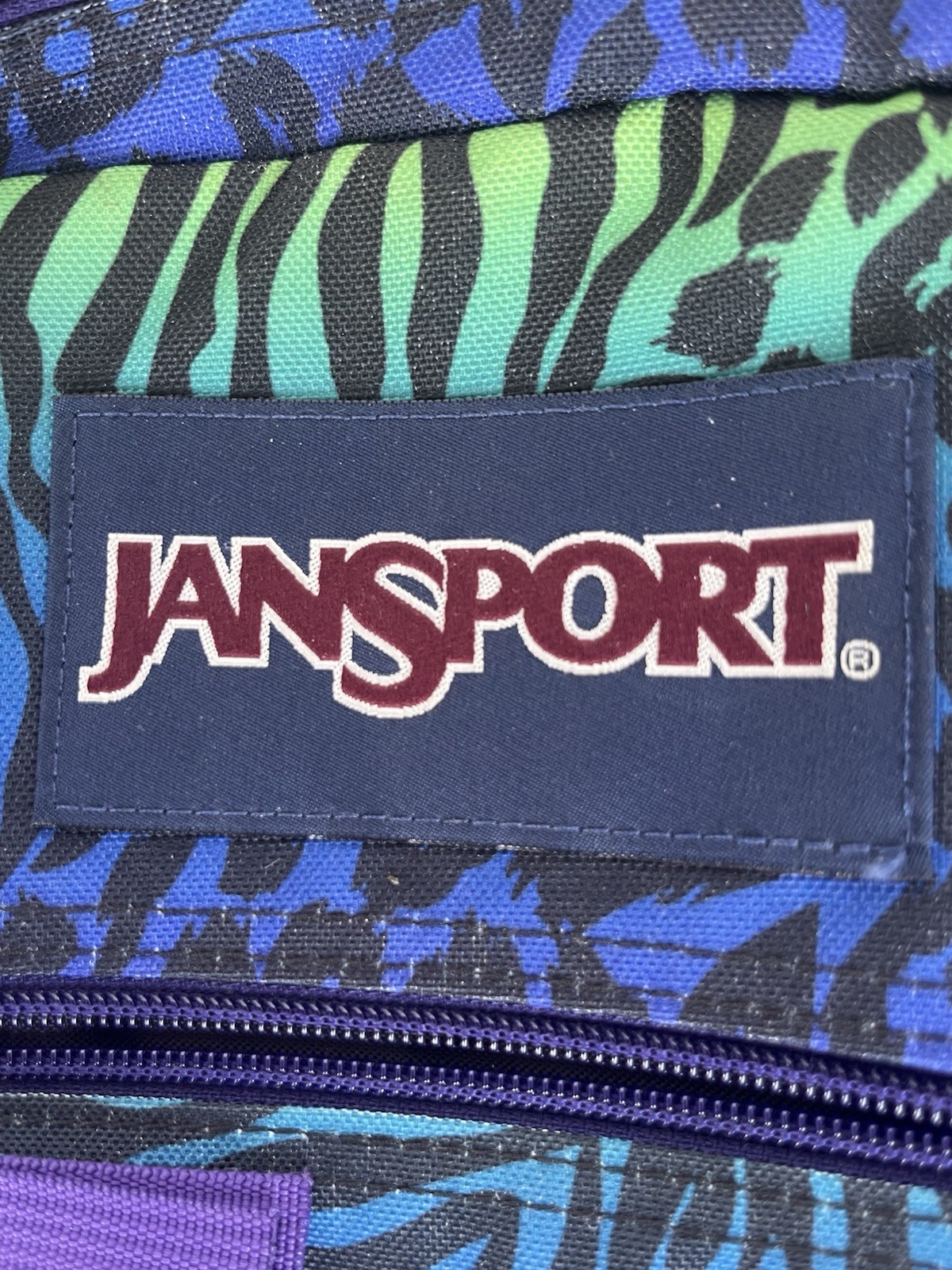 Vintage Retro JANSPORT Backpack Multicolor Animal Print 90’s 17x13x7 Excellent!