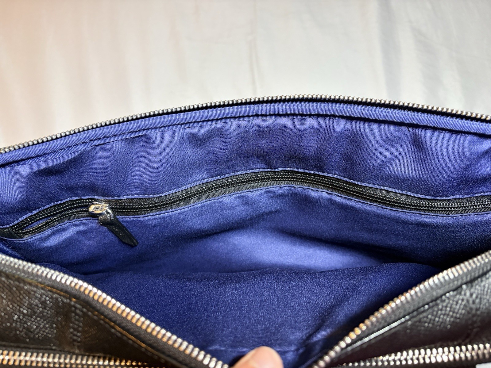 COLE HAAN American Airlines Briefcase Carry On Laptop Bag Pebbled Leather Black