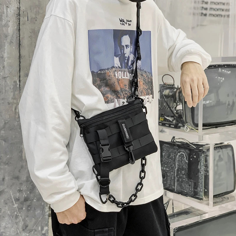quality Nylon chest bag Unisex Mini Backpack Hip Hop Vest Pack Functional Chest