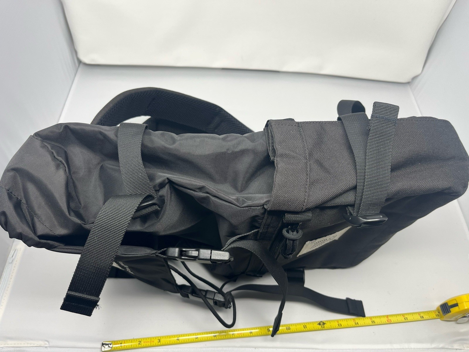 Topo Designs Rover Pack Backpack Black Hiking Kidango Logo Laptop Tote Rucking