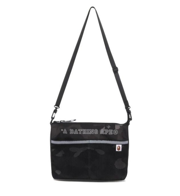 A BATHING APE Men’s COLOR CAMO SACOCHE 1L30-190-008 Black, Navy