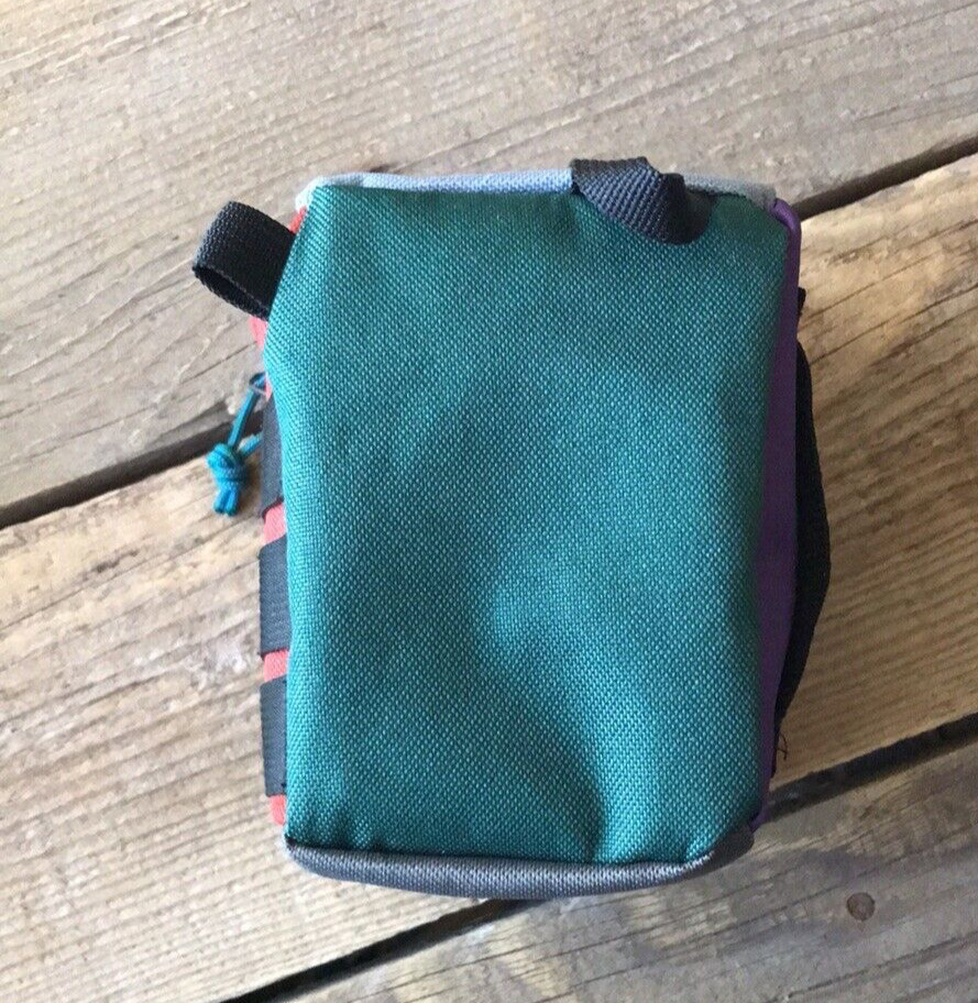 Handmade Upcycled Color Block Utility Pouch Hip/Belt Bag