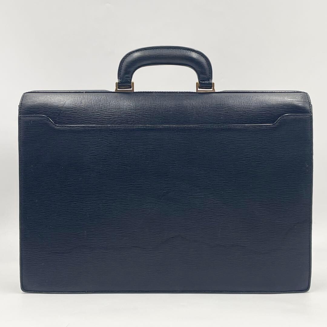 LOEWE Anagram Black Leather Briefcase Business Bag A4 PC Storage Auth