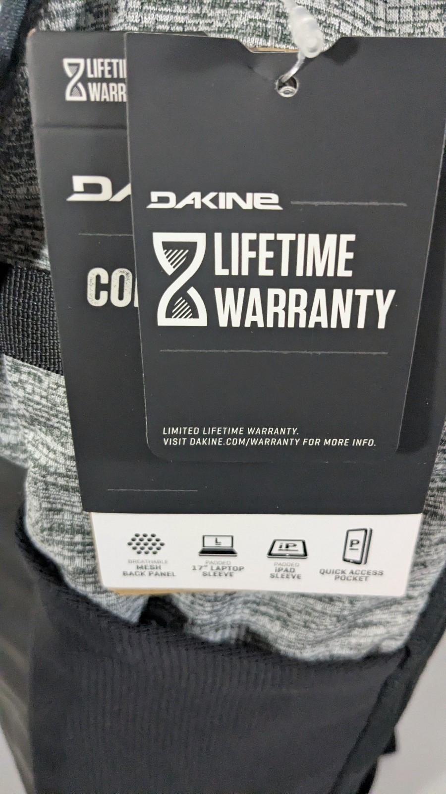 Dakine Concourse 28L Backpack Circuit Grey Tech Laptop Travel Bag – New w/ tags