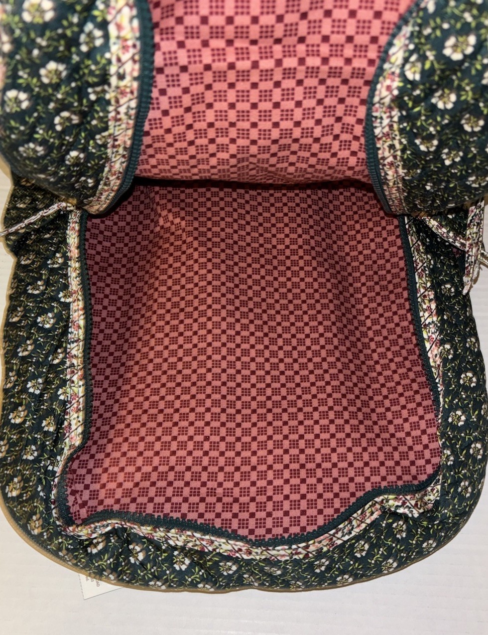 Vera Bradley Cotton Large Bancroft Backpack Bag Mistletoe Lattice NWT