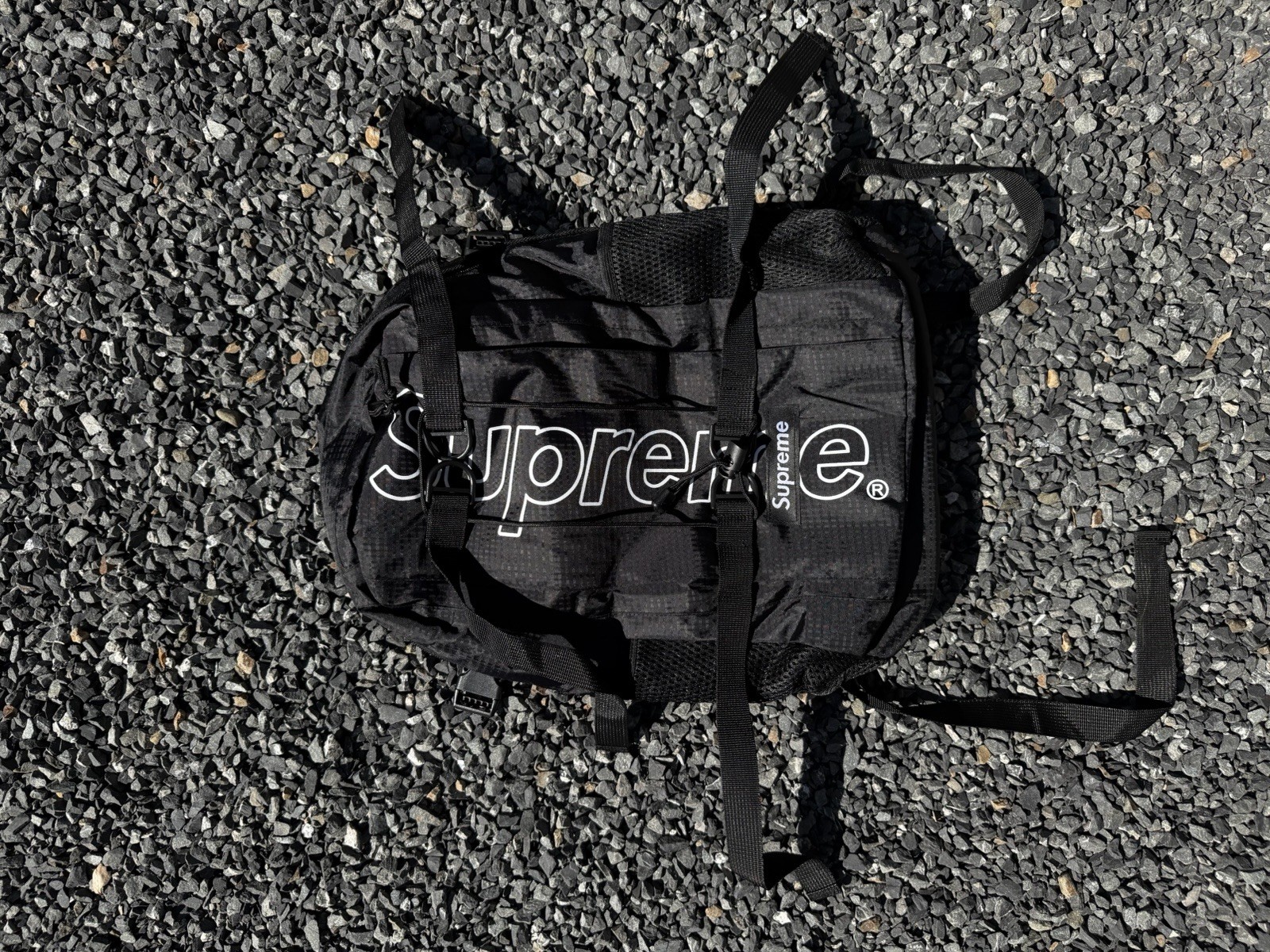 Supreme Black and white Backpack