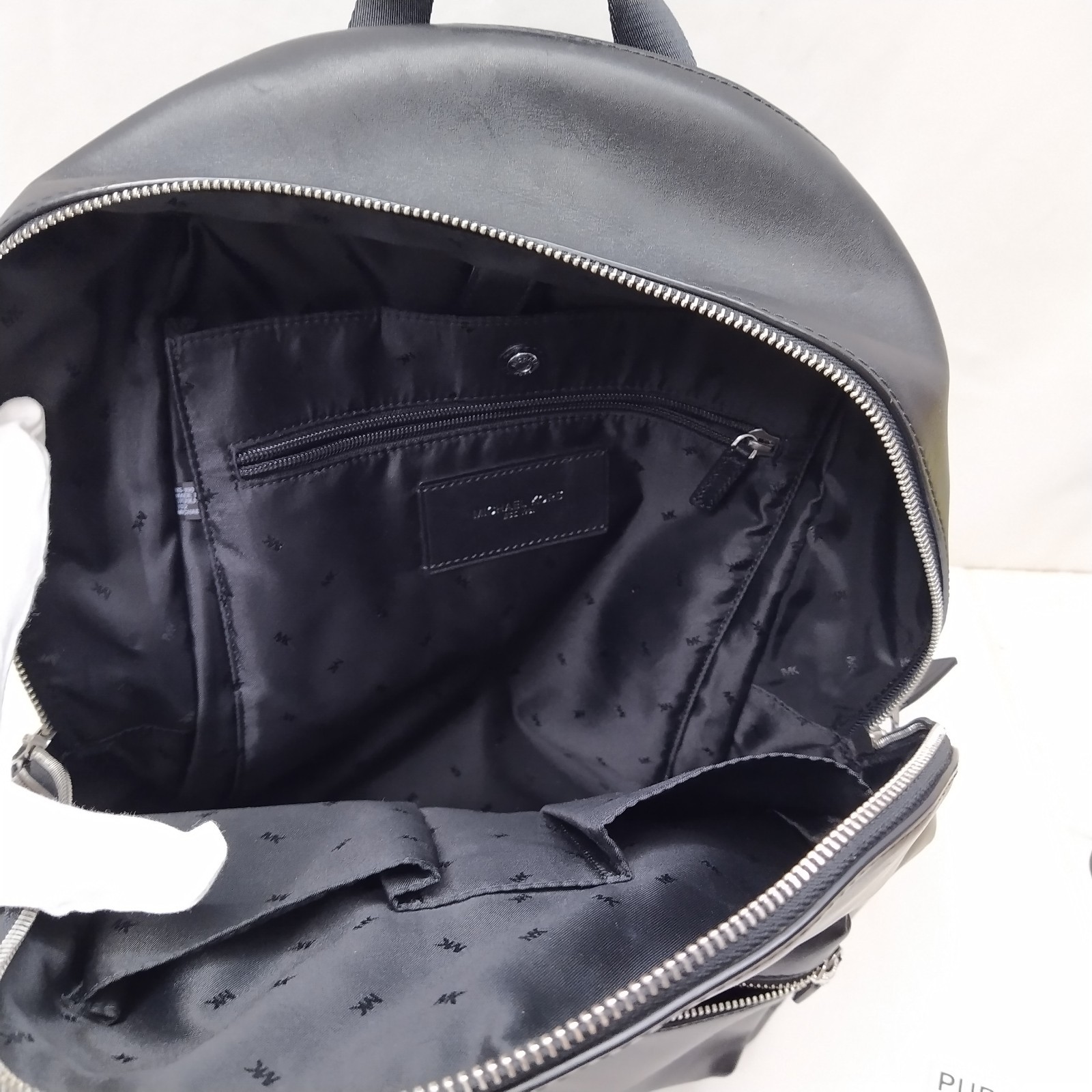 Michael Kors Olive Green Leather Zipper Closure Top Handle Backpack
